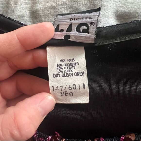 Vintage 80s / 90s Sequin Sparkly Disco Short Sleeve Blouse - Picture 8 of 13